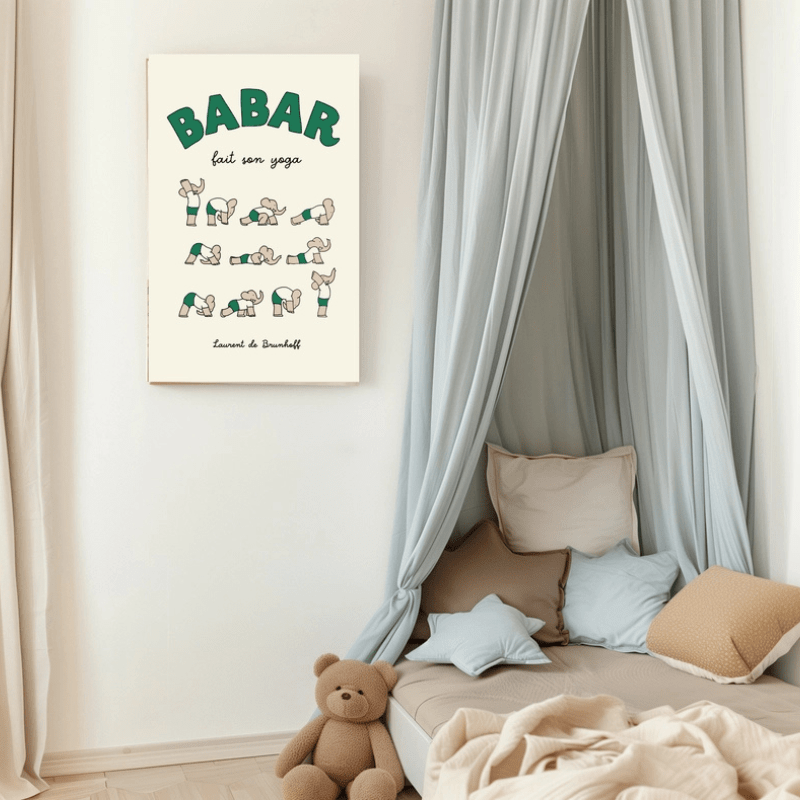 Babar Yoga Art Print by Kumo Art Prints - Maude Kids Decor