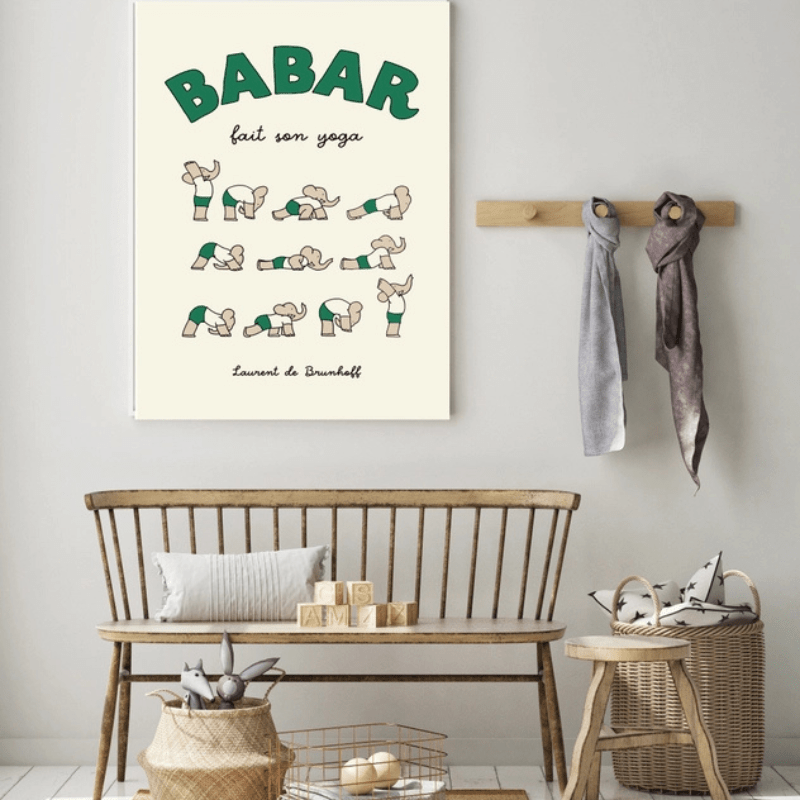 Babar Yoga Art Print by Kumo Art Prints - Maude Kids Decor