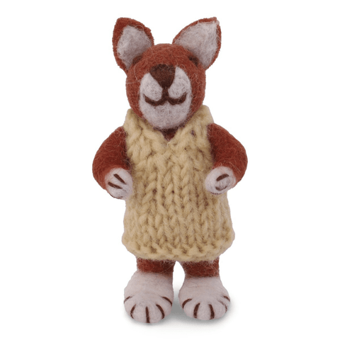 Baby Girl Fox with Yellow Dress by Én Gry & Sif - Maude Kids Decor