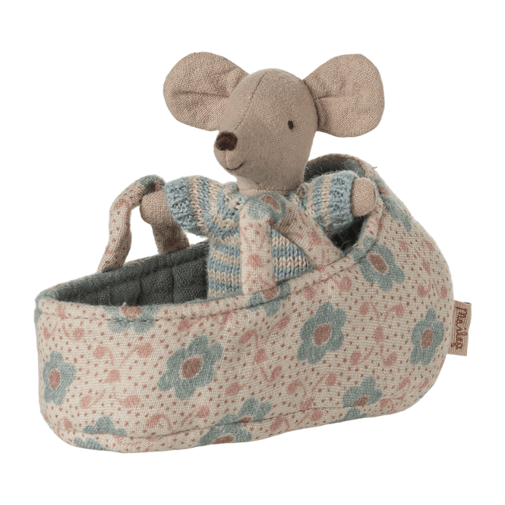 Baby Mouse in Carry Cot by Maileg - Maude Kids Decor