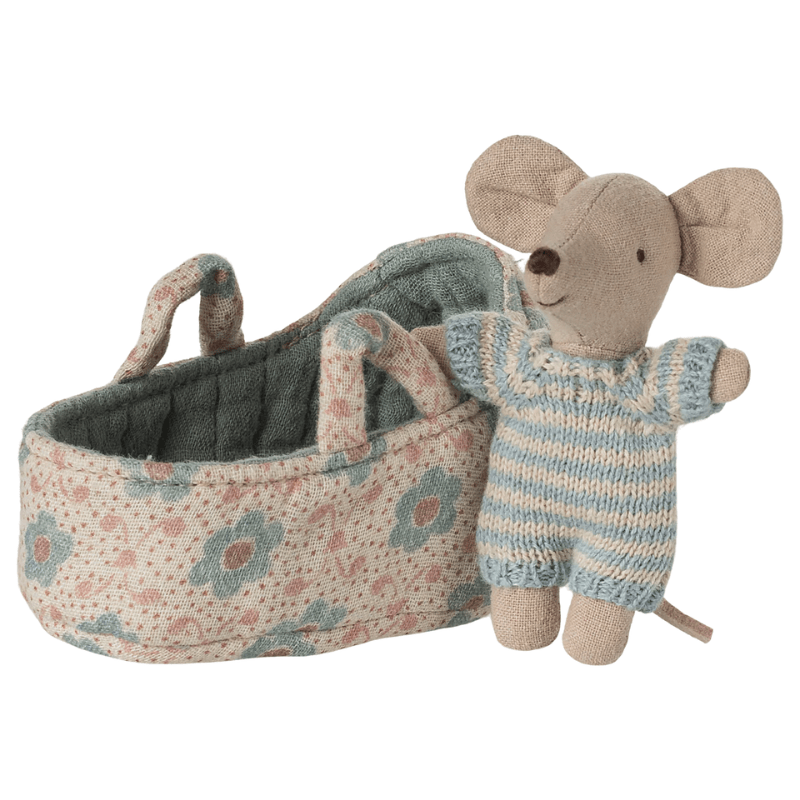 Baby Mouse in Carry Cot by Maileg - Maude Kids Decor
