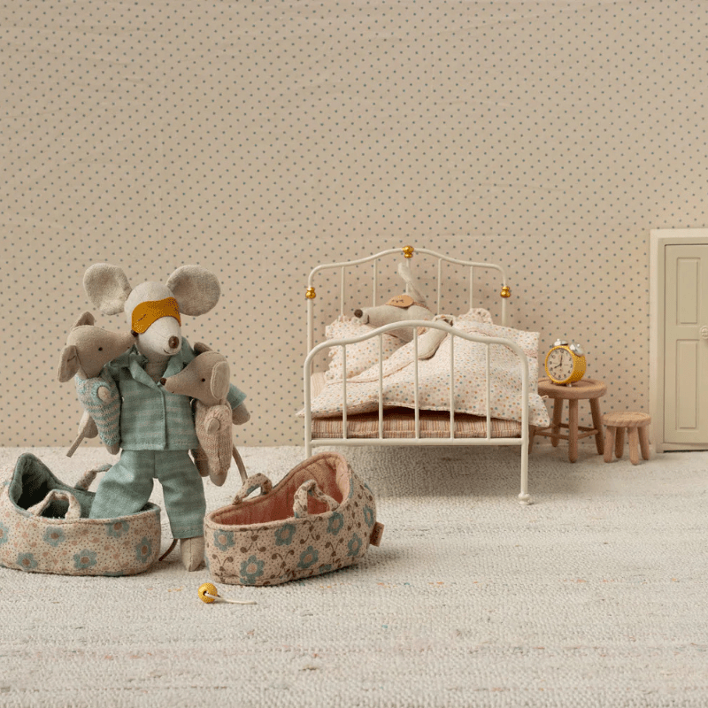 Baby Mouse in Carry Cot by Maileg - Maude Kids Decor