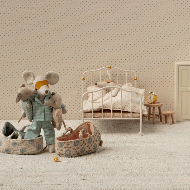 Baby Mouse in Carry Cot by Maileg - Maude Kids Decor