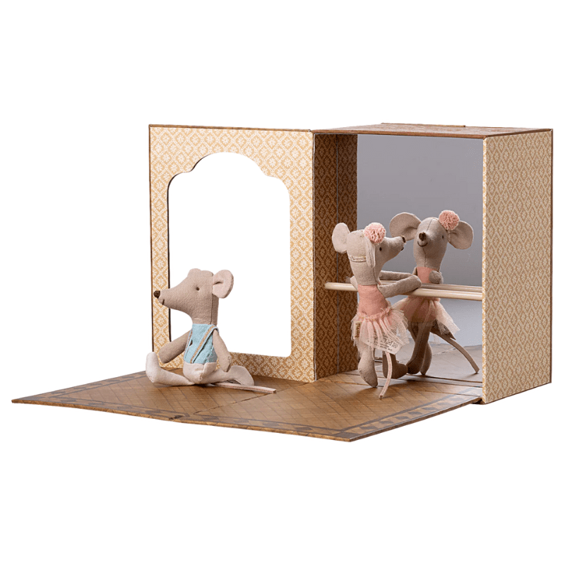 Ballet Mice in Dance Studio, Little Sister and Brother by Maileg - Maude Kids Decor