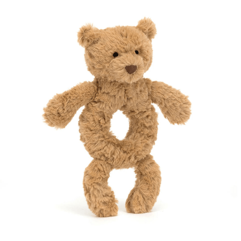 Bartholomew Bear Ring Rattle by Jellycat - Maude Kids Decor