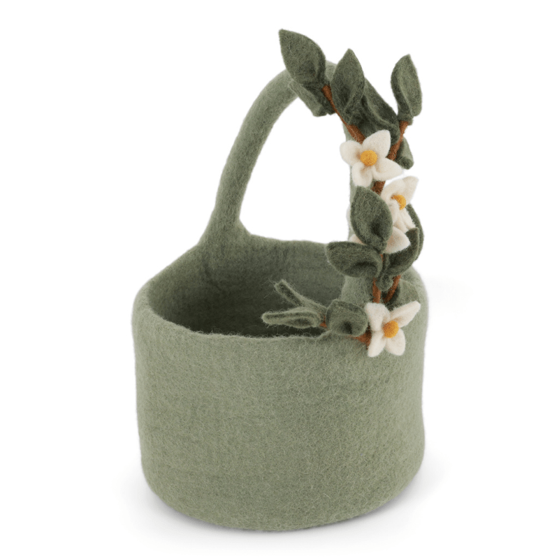 Basket with Flower Garland by Én Gry & Sif - Maude Kids Decor