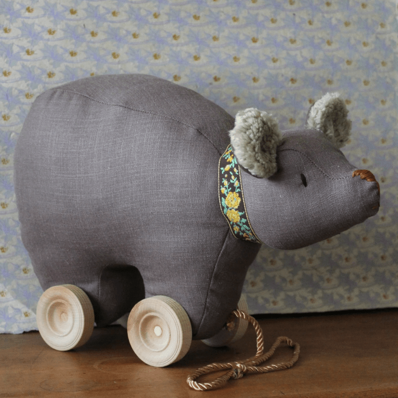 Bear Pull Toy by Brownstone Playhouse - Maude Kids Decor