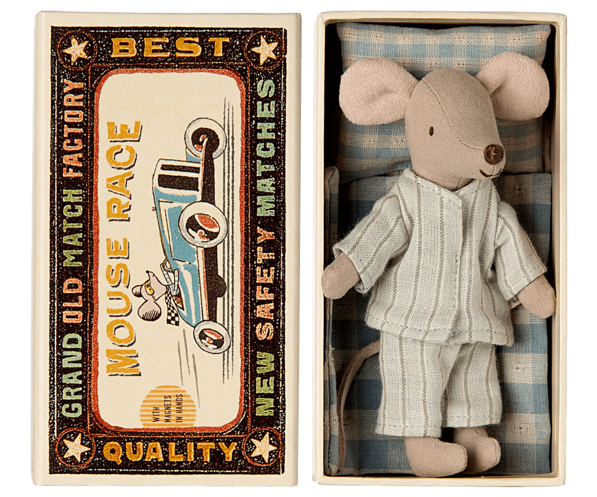 Big Brother Mouse in Matchbox by Maileg - Maude Kids Decor