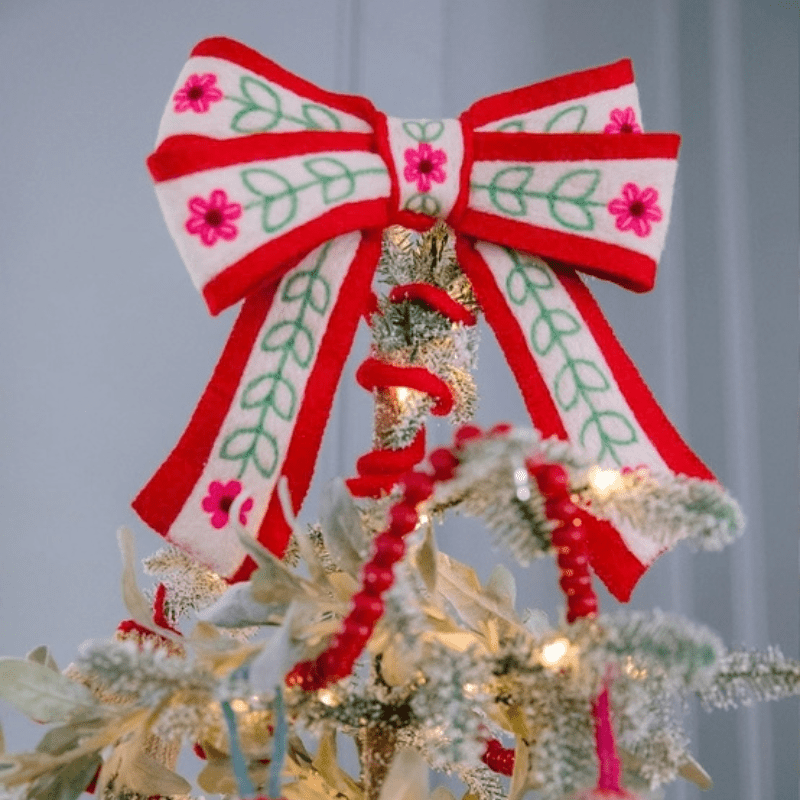 Bow Tree Topper | Red by French Knot - Maude Kids Decor