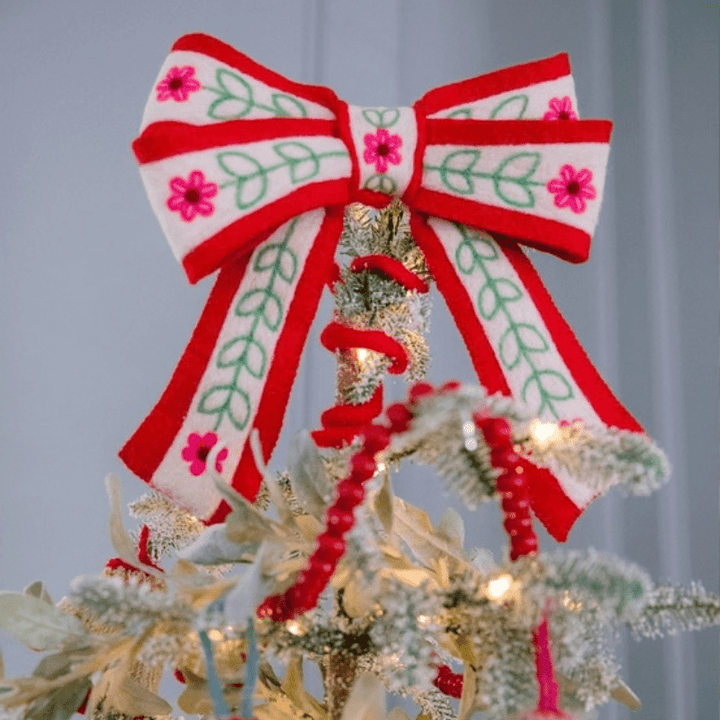 Bow Tree Topper | Red by French Knot - Maude Kids Decor
