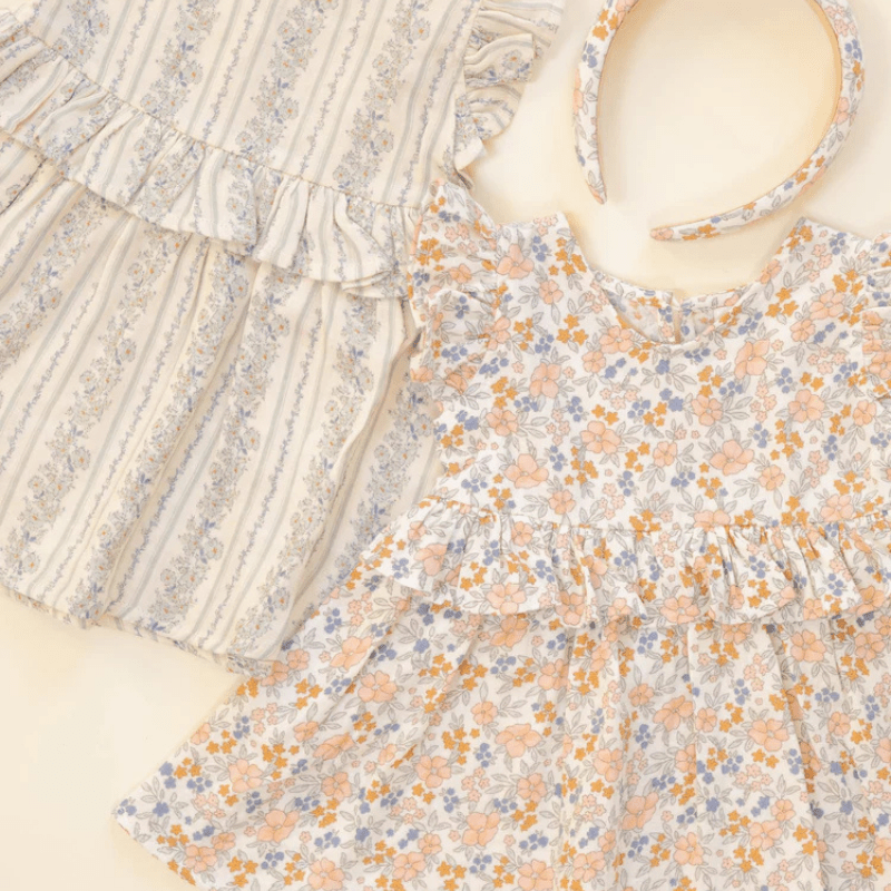 Brielle Dress| Blue Floral by Rylee &amp; Cru - Maude Kids Decor