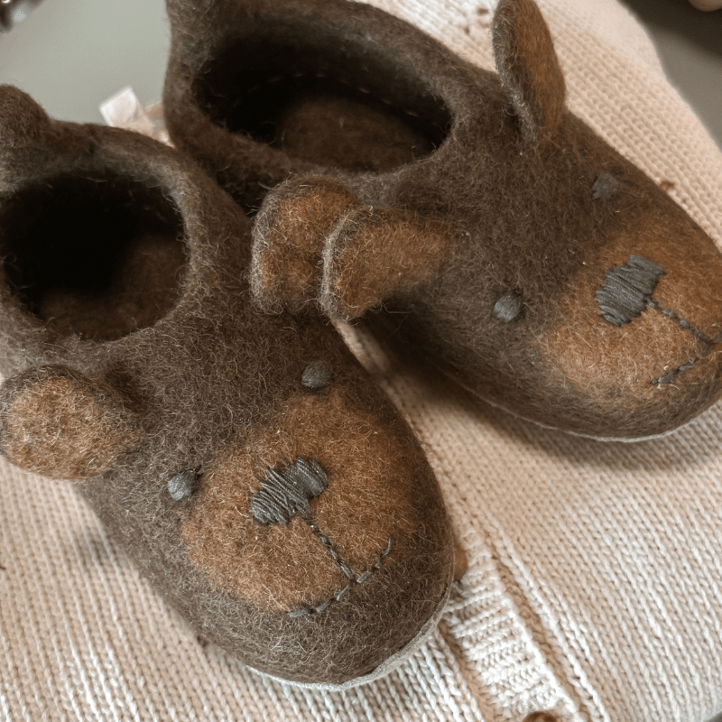 Brown Bear Slippers by Maude Kids Decor - Maude Kids Decor