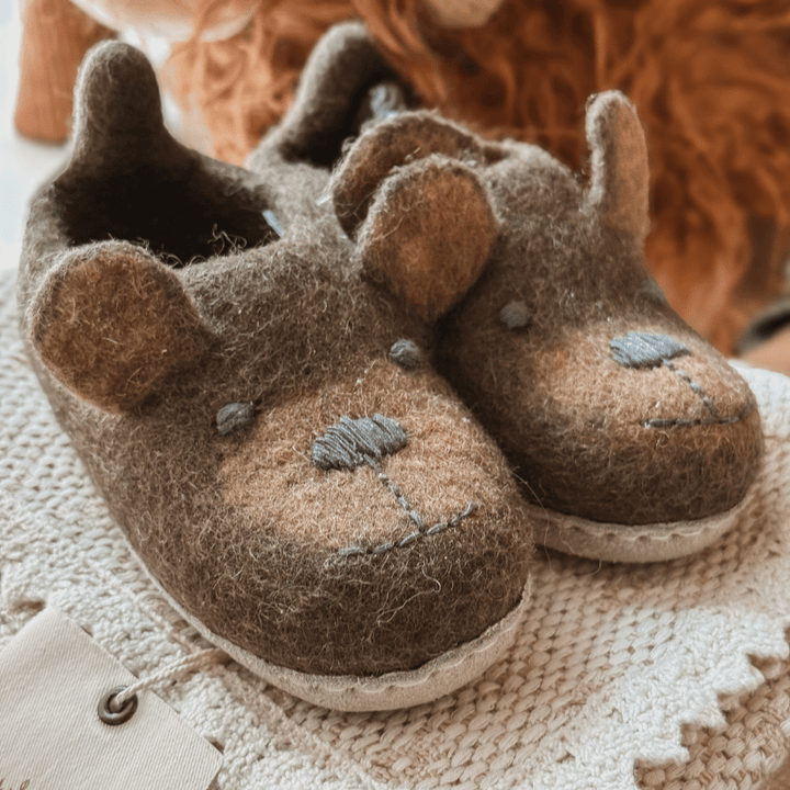 Brown Bear Slippers by Maude Kids Decor - Maude Kids Decor