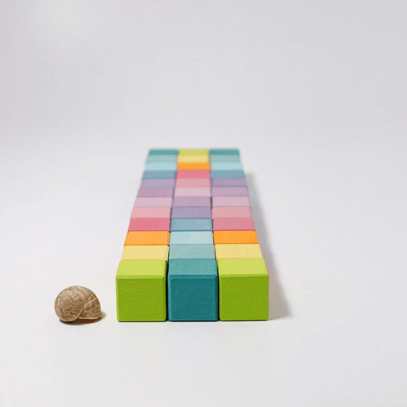 Building Set Squares (36 pcs) | Pastel by Grimms Spiel und Holz Design - Maude Kids Decor