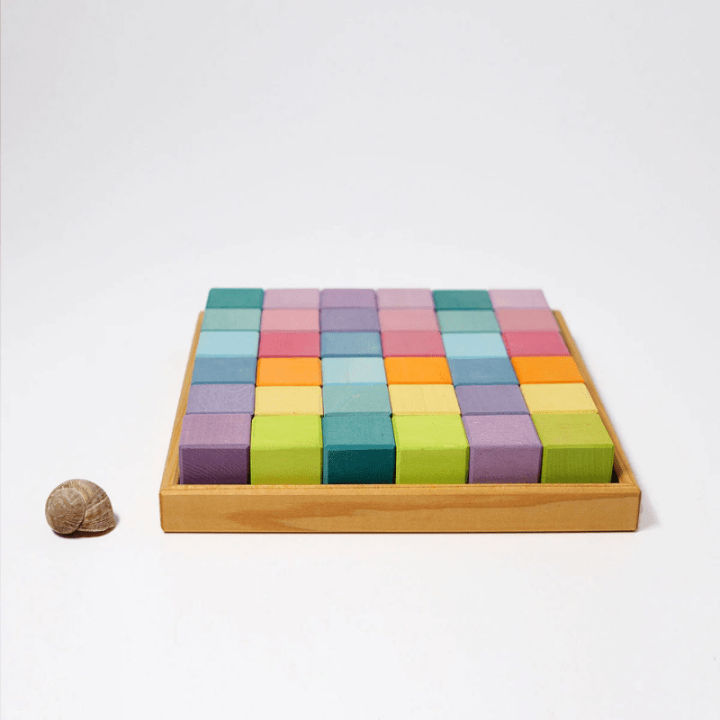 Building Set Squares (36 pcs) | Pastel by Grimms Spiel und Holz Design - Maude Kids Decor