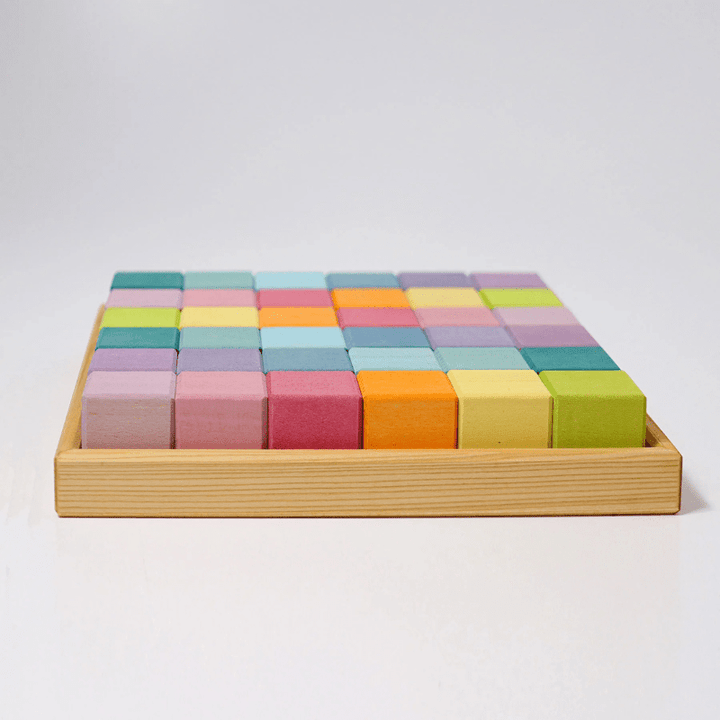 Building Set Squares (36 pcs) | Pastel by Grimms Spiel und Holz Design - Maude Kids Decor