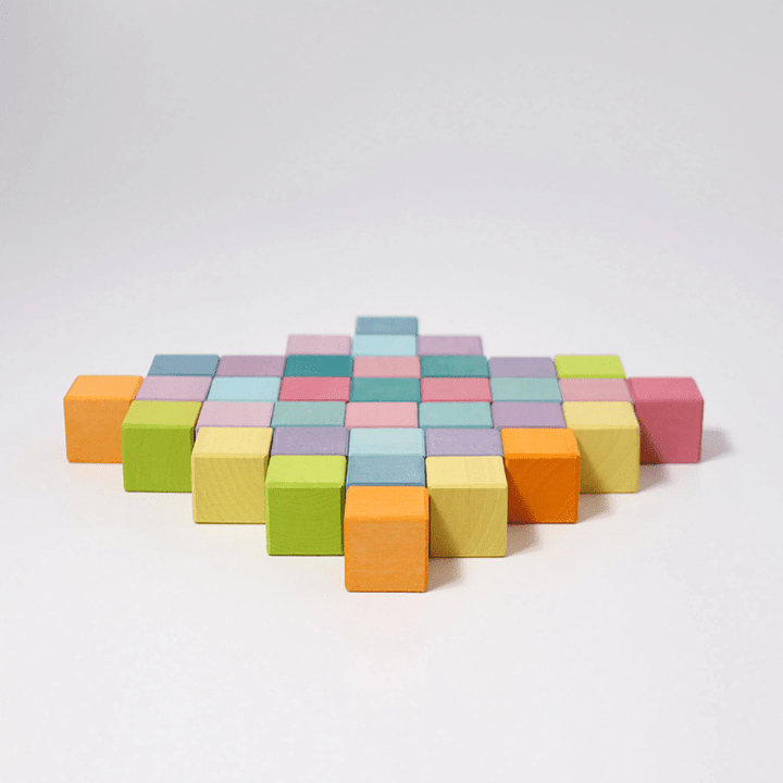 Building Set Squares (36 pcs) | Pastel by Grimms Spiel und Holz Design - Maude Kids Decor