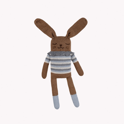 Bunny Alpaca Knit Toy | Blue Vintage Top by Main Sauvage - Maude Kids Decor