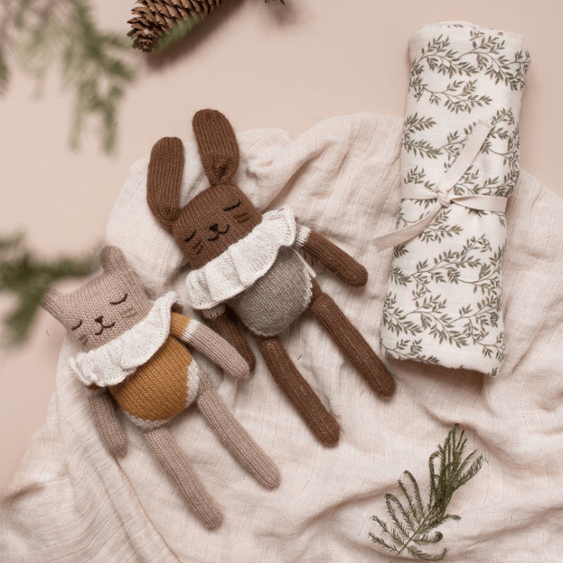 Bunny Alpaca Knit Toy | Oat Bodysuit by Main Sauvage - Maude Kids Decor