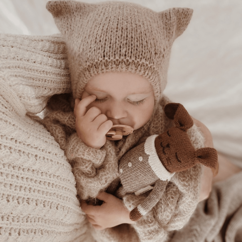 Bunny Alpaca Knit Toy | Oat Jumpsuit by Main Sauvage - Maude Kids Decor