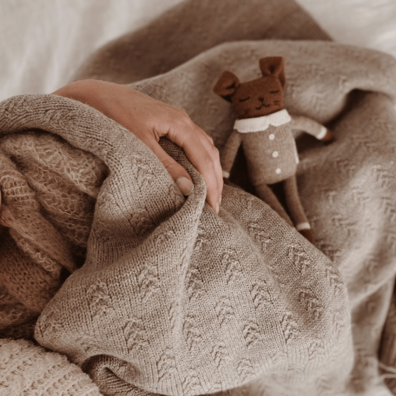 Bunny Alpaca Knit Toy | Oat Jumpsuit by Main Sauvage - Maude Kids Decor