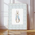 Bunny Single Rabbit Blue Nursery Art Print by Kumo Art Prints - Maude Kids Decor