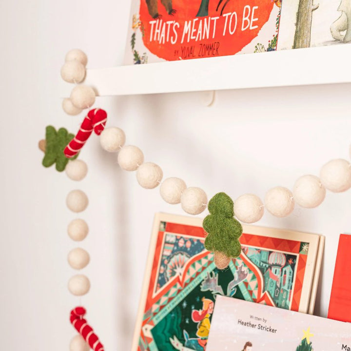 Candy Cane Christmas Tree Felt Garland by Lil&