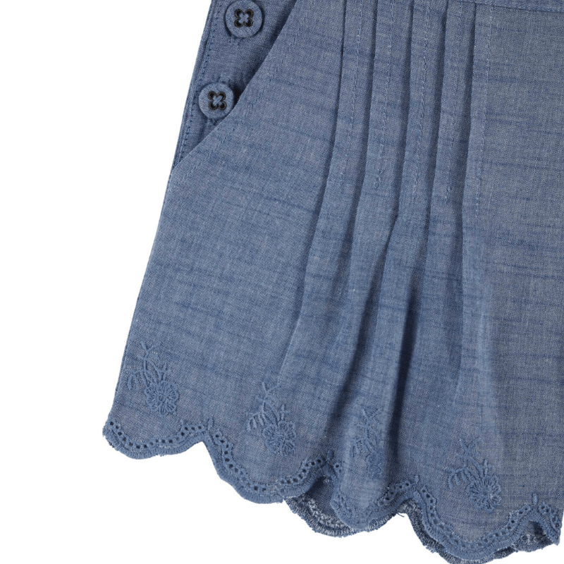 Chambray Embroidered Shorts | Chambray by Émile et Ida - Maude Kids Decor