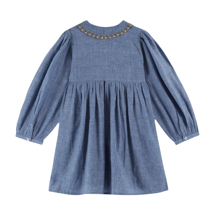 Chambray Smocked Dress by Émile et Ida - Maude Kids Decor