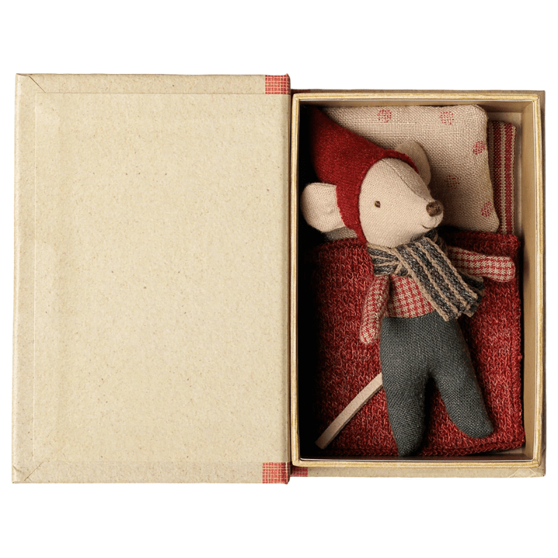 Christmas Mouse, Baby in Book by Maileg - Maude Kids Decor