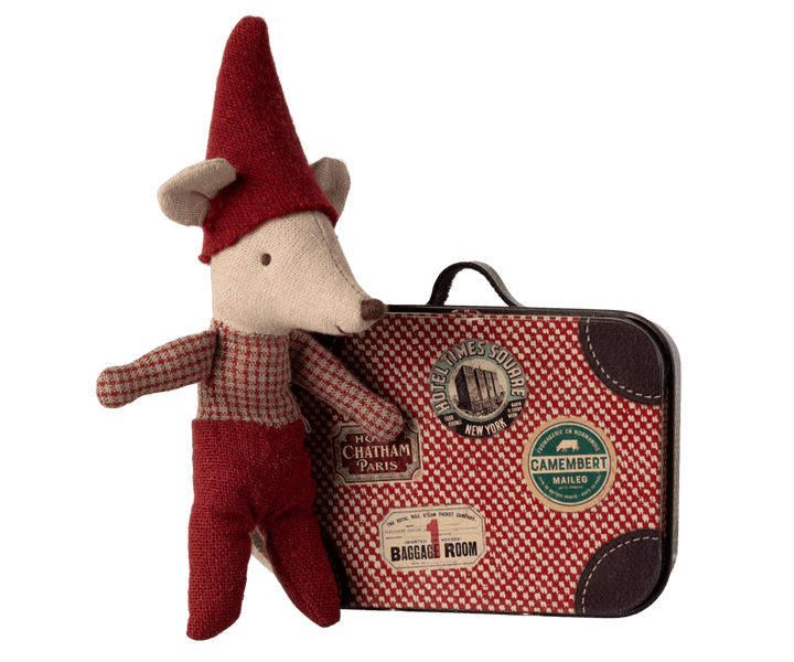Christmas Mouse, Baby in Suitcase by Maileg - Maude Kids Decor