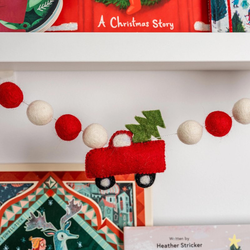 Christmas Tree Farm Truck Felt Garland by Lil&