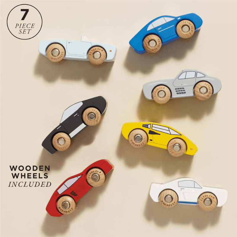 Classic Wooden Sports Cars Set by Le Toy Van - Maude Kids Decor