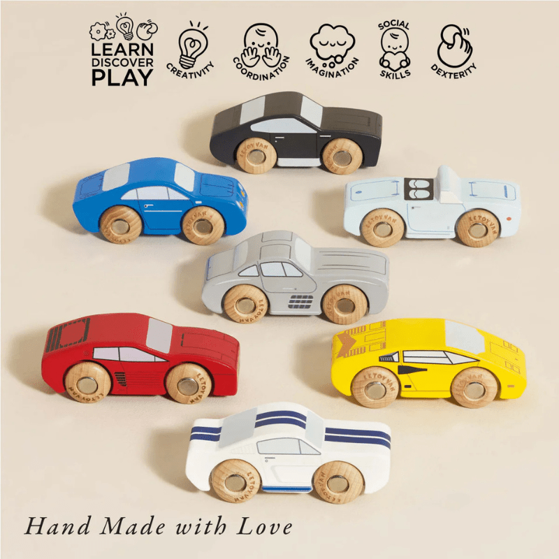 Classic Wooden Sports Cars Set by Le Toy Van - Maude Kids Decor