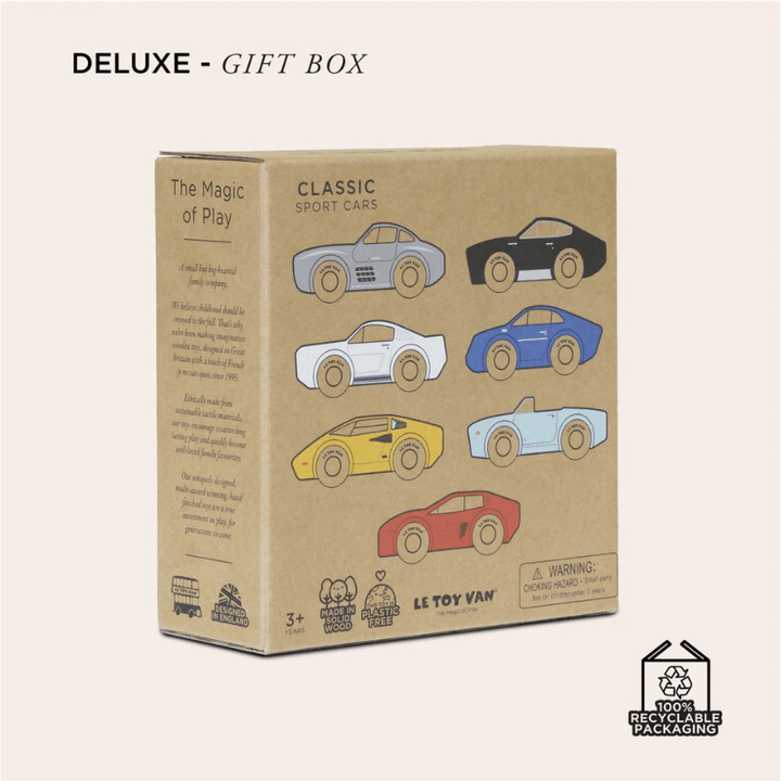 Classic Wooden Sports Cars Set by Le Toy Van - Maude Kids Decor