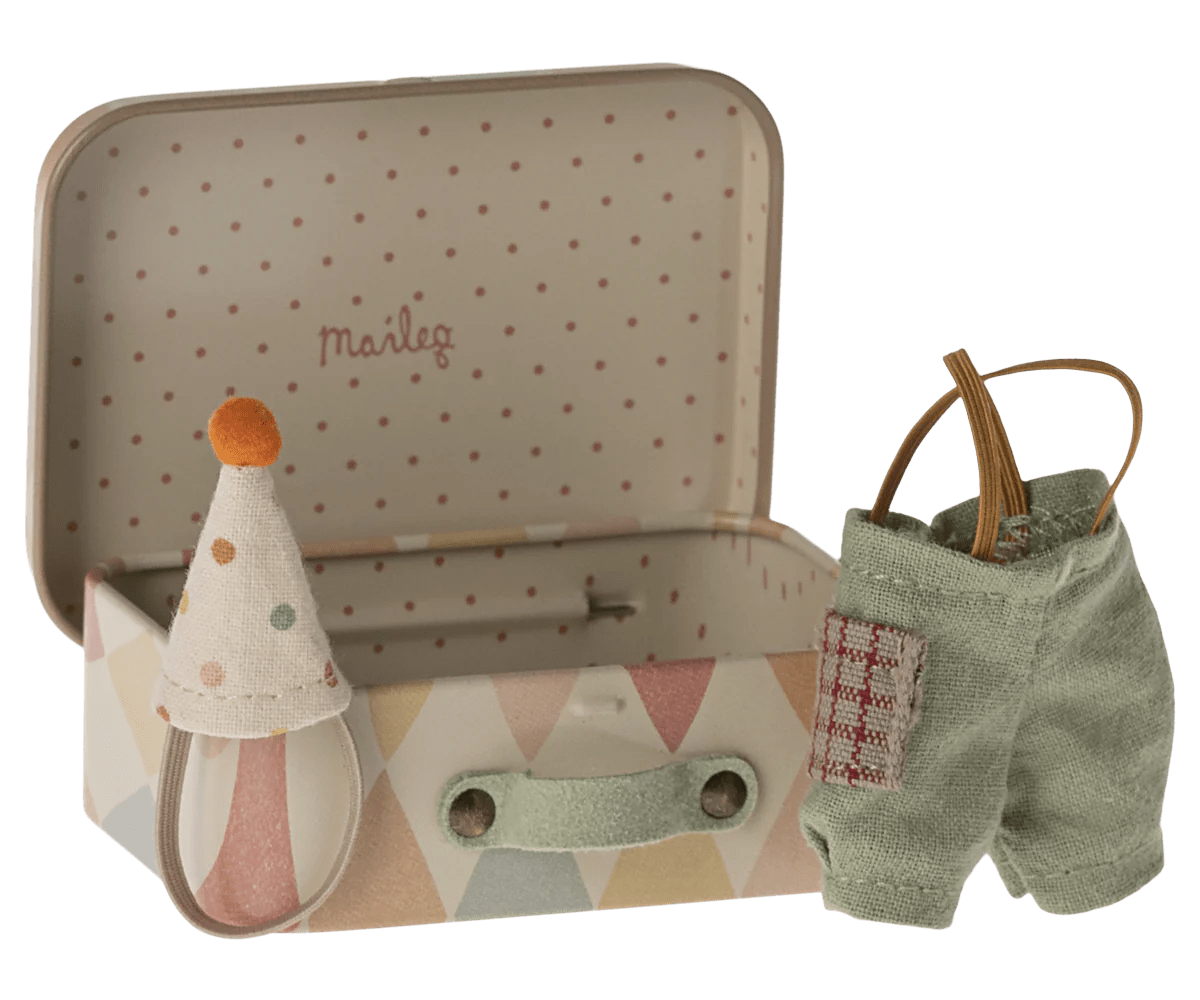 Clown Clothes in Suitcase, Little Brother Mouse by Maileg - Maude Kids Decor