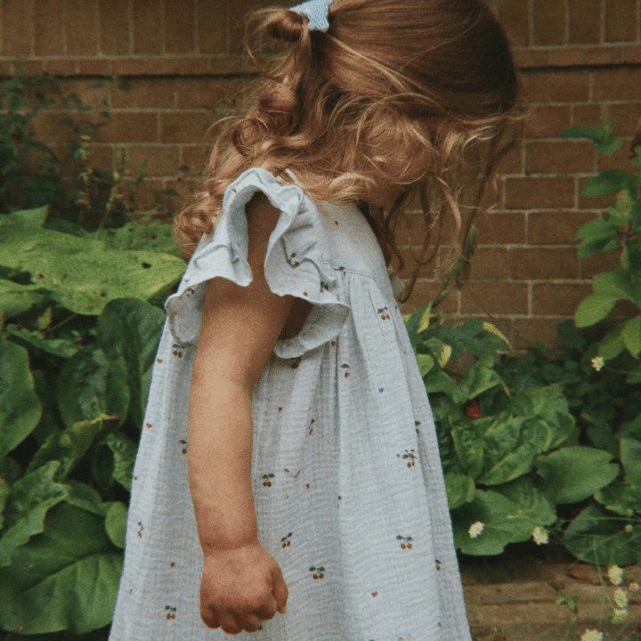 Coco Dress | Cherry Blue Coeur by Konges Sløjd - Maude Kids Decor