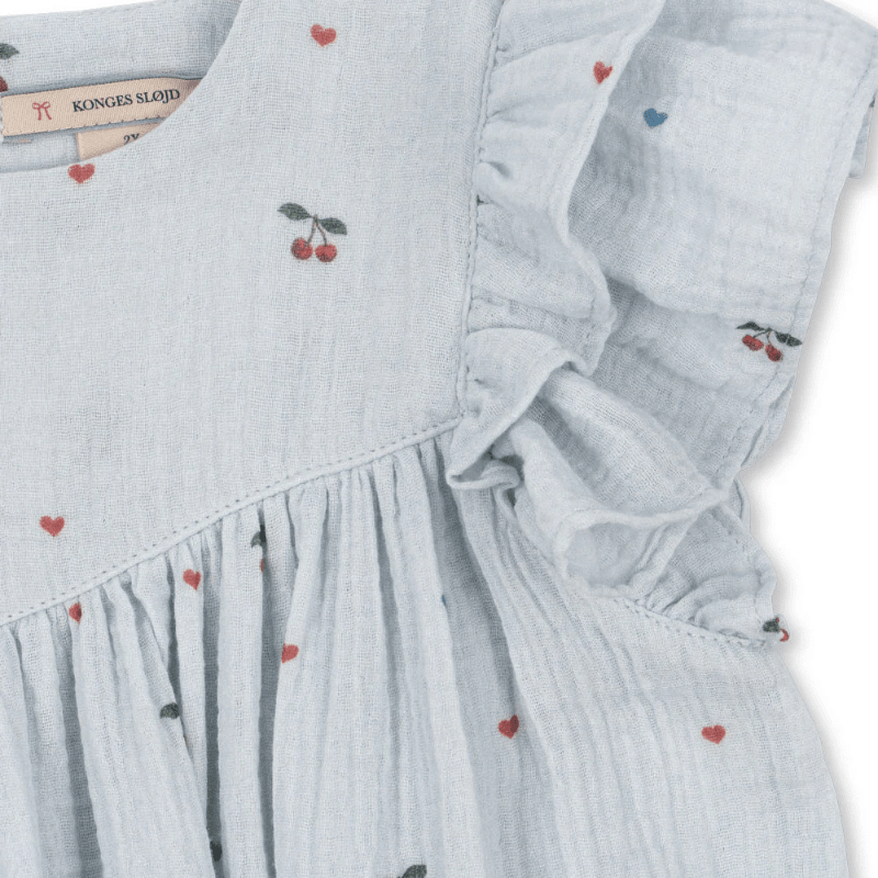 Coco Dress | Cherry Blue Coeur by Konges Sløjd - Maude Kids Decor