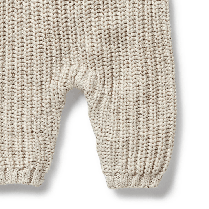 Cookie and Cream Organic Knit Overall by Wilson + Frenchy - Maude Kids Decor
