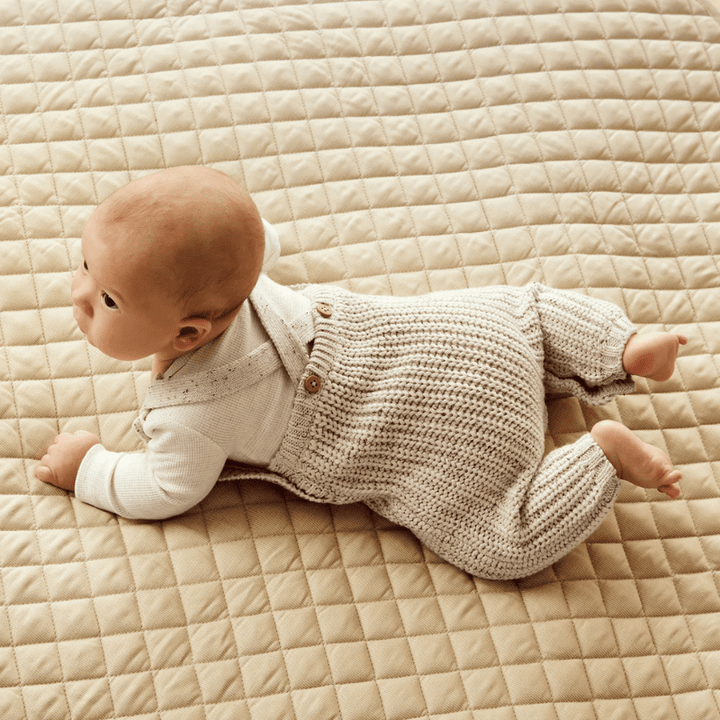 Cookie and Cream Organic Knit Overall by Wilson + Frenchy - Maude Kids Decor
