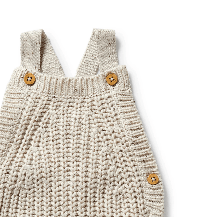 Cookie and Cream Organic Knit Overall by Wilson + Frenchy - Maude Kids Decor