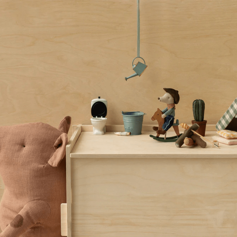 Cowboy Mouse on Rocking Horse, Little Brother by Maileg - Maude Kids Decor