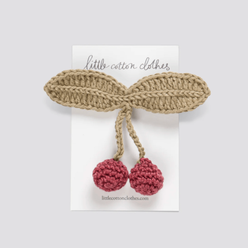 Crochet Hair Clip Cherries by Little Cotton Clothes - Maude Kids Decor