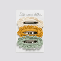 Crochet Hair Clips (Set of 3) | Cream, Yellow and Aqua by Little Cotton Clothes - Maude Kids Decor