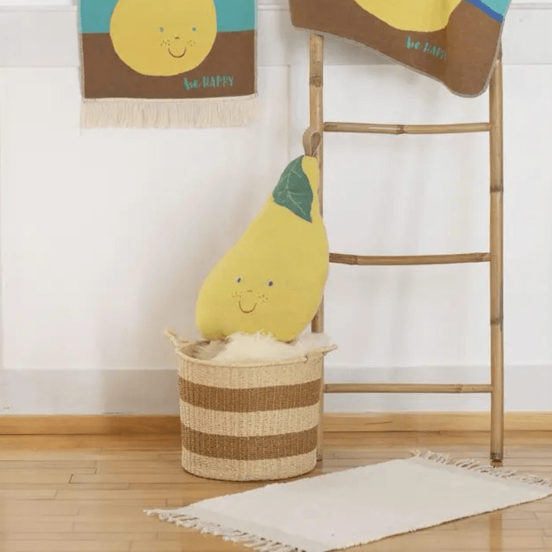 Cushion - Pear | Yellow by David Fussenegger - Maude Kids Decor