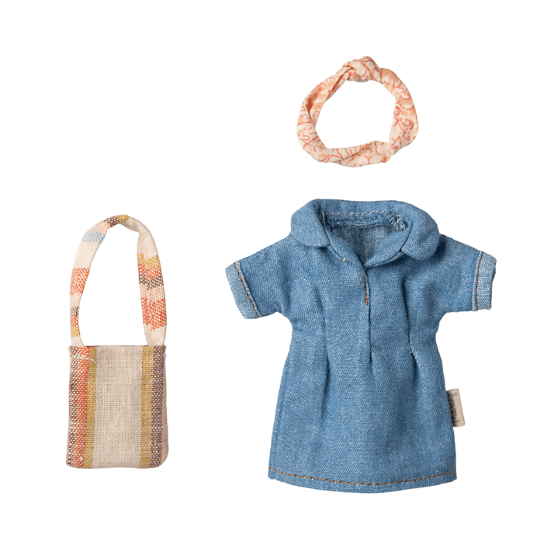 Denim Dress and Bag for Mum Mouse by Maileg - Maude Kids Decor