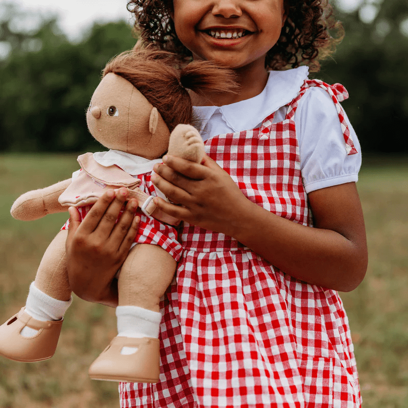 Dinkum Doll Cherry Gingham Outfit Set by Olliella - Maude Kids Decor