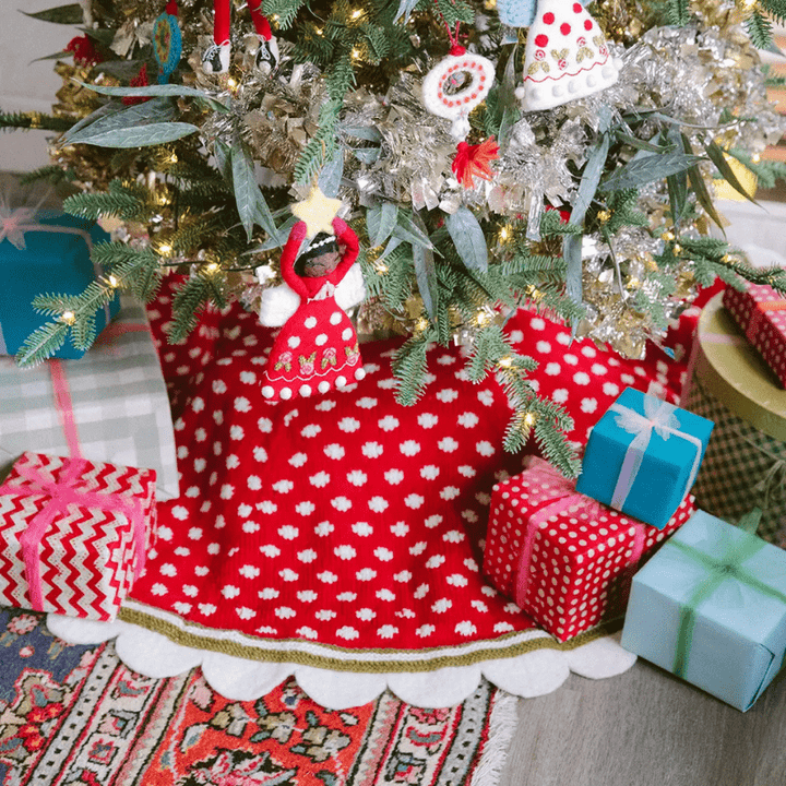 Dot Tree Skirt | Red by French Knot - Maude Kids Decor