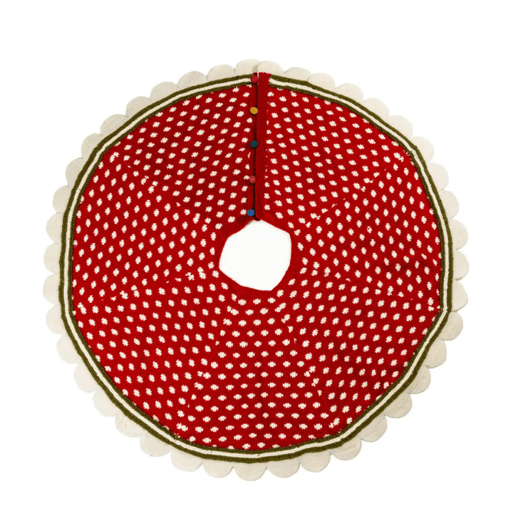 Dot Tree Skirt | Red by French Knot - Maude Kids Decor