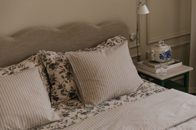 Double Duvet Cover | Stripe Mauve by Garbo &amp; Friends - Maude Kids Decor